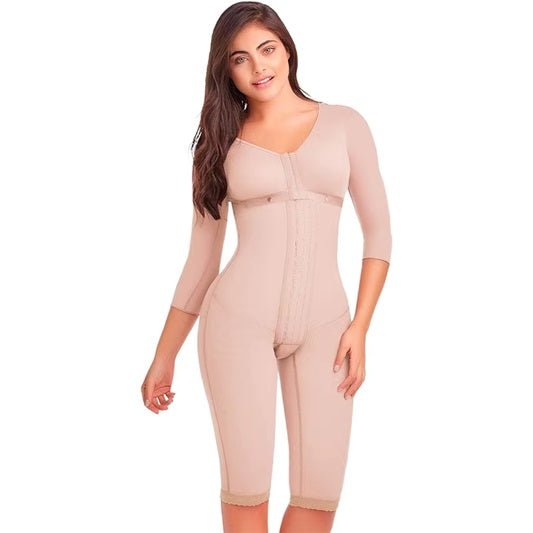 Curvear®️High Compression Tummy Control Shapewear Knee Length Shapewear, Compression Garment