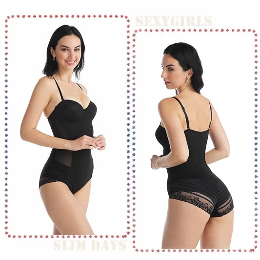 Curvear®️Bodysuit Shapewear for Women Tummy Control Dress Backless Body briefer Tops Body Shaper With Built-in Bra Seamless Bra