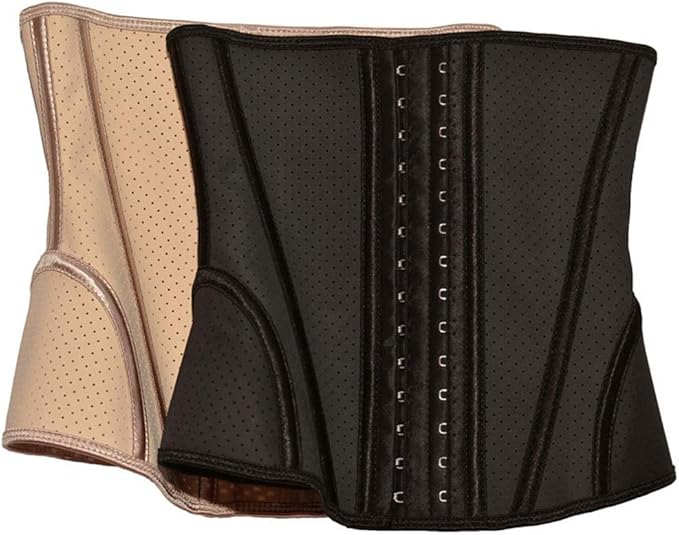 Premium Latex Waist Trainer for Women – Sweat Enhancing Corset with Hooks for Tummy Control & Hourglass Shape