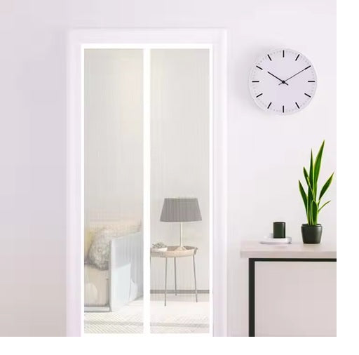 CURVEAR Premium Magnetic Screen Door with Lace Top – Hands-Free Mesh Curtain