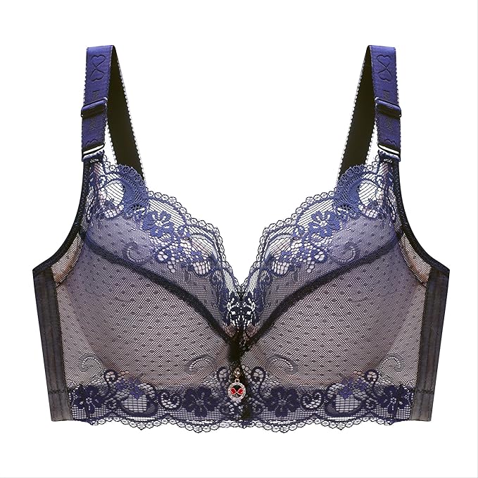 Curvear Sexy Women's Padded Push-Up Bra with Soft Lace and Underwire for Enhanced Cleavage and Comfort