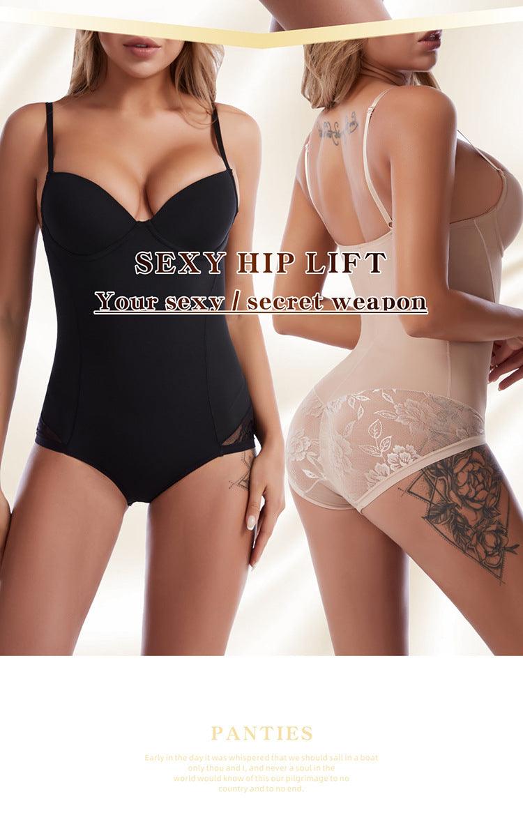 Curvear®️ Women Shapewear Bodysuit Tummy Control Body Shaper Lace Sculpting Bodysuit Seamless Waist Trainer Adjustable Straps Slimming Push Up Leotard Jumpsuit Tops with Bra
