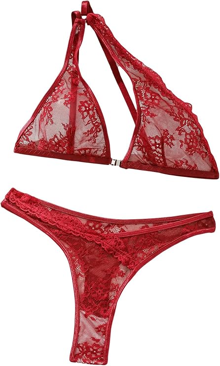 Curvear®️Women's Lingerie Set Lingerie Women Lace Underwear Wrap Chest Strap Three-Point Set