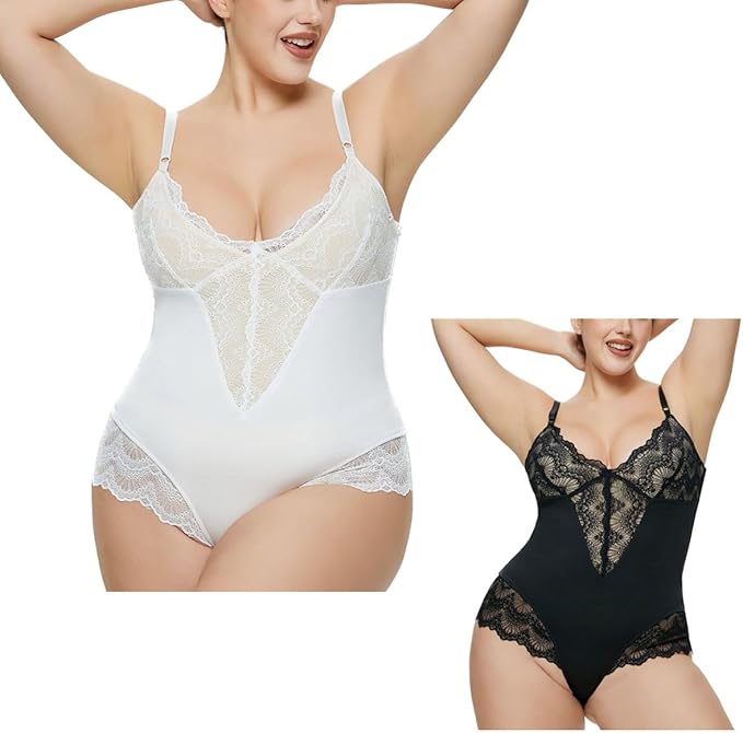 Curvear®️Lace up Body Shaper Slimming Shapewear Underwear Sexy Lingerie Tank Top Halter Women Ladies Jumpsuits Playsuits Bodysuits