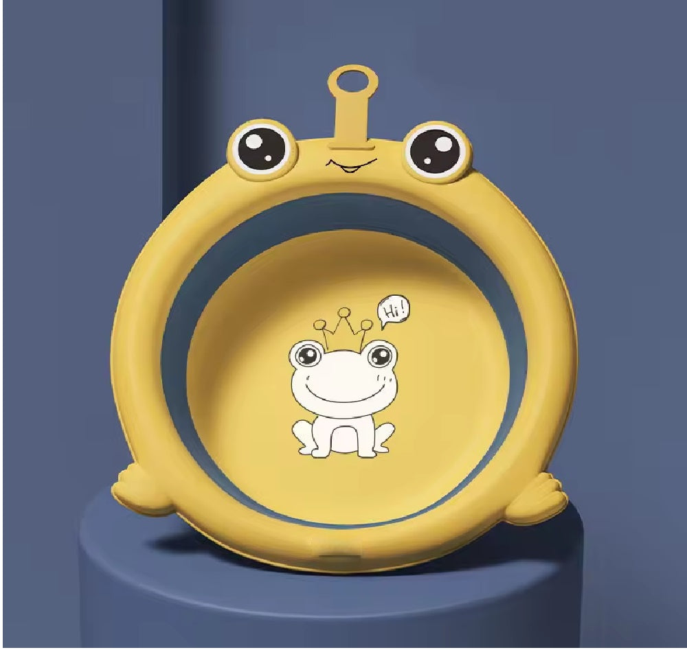 CURVEAR®️Children's Cartoon Folding Washbasin, Portable Baby Small Basin, Travel Laundry Basin, Hangable Design
