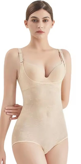 Curvear®️Lace Bodysuit for Women Tummy Control Body Shaper Butt Lifter Waist Buttock Puller Abdomen Shapewear