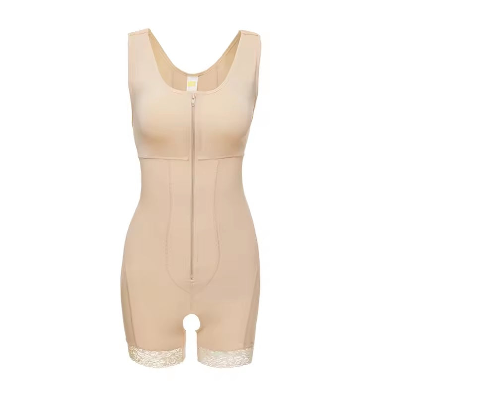 Curvear®️Women's Seamless Girdle Zipper Full Body Shaper Size Bodysuit Post Surgery Firm Shapewear Colombian Tummy Control Slimming