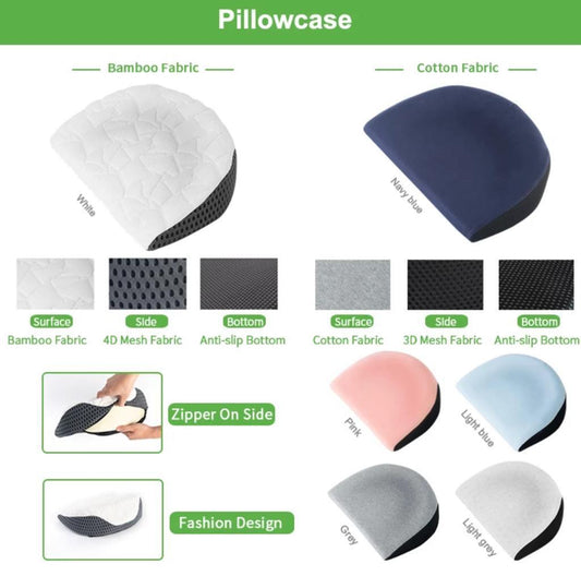 Curvear®️Pregnancy Pillow for Pregnant Women | Memory Foam Maternity Pillow Wedge for Supporting Belly, Back During Pregnancy - Provides Soft-Support