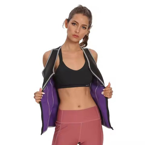 Curvear®️shapewear waist cinching women's compression vest sweatshirt sportswear fitness sauna suit for women