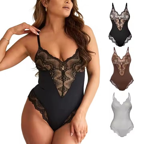 Curvear®️Lace up Body Shaper Slimming Shapewear Underwear Sexy Lingerie Tank Top Halter Women Ladies Jumpsuits Playsuits Bodysuits