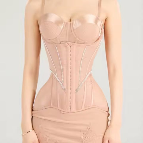 Curvear®️Women's High Quality Plus Size Waist Trainer Corset Breathable Body Shaper Pants Tummy Control Cincher Wrap Girdles