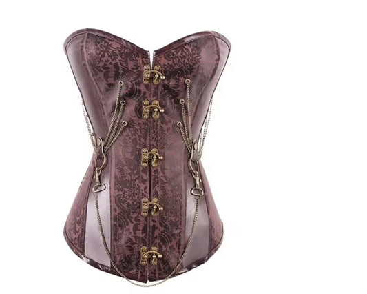 Curvear®️Corset for Women's Body Shapewear Gothic Overbust Corsets Vintage Burlesque Waist Cincher Lace-up Corsets