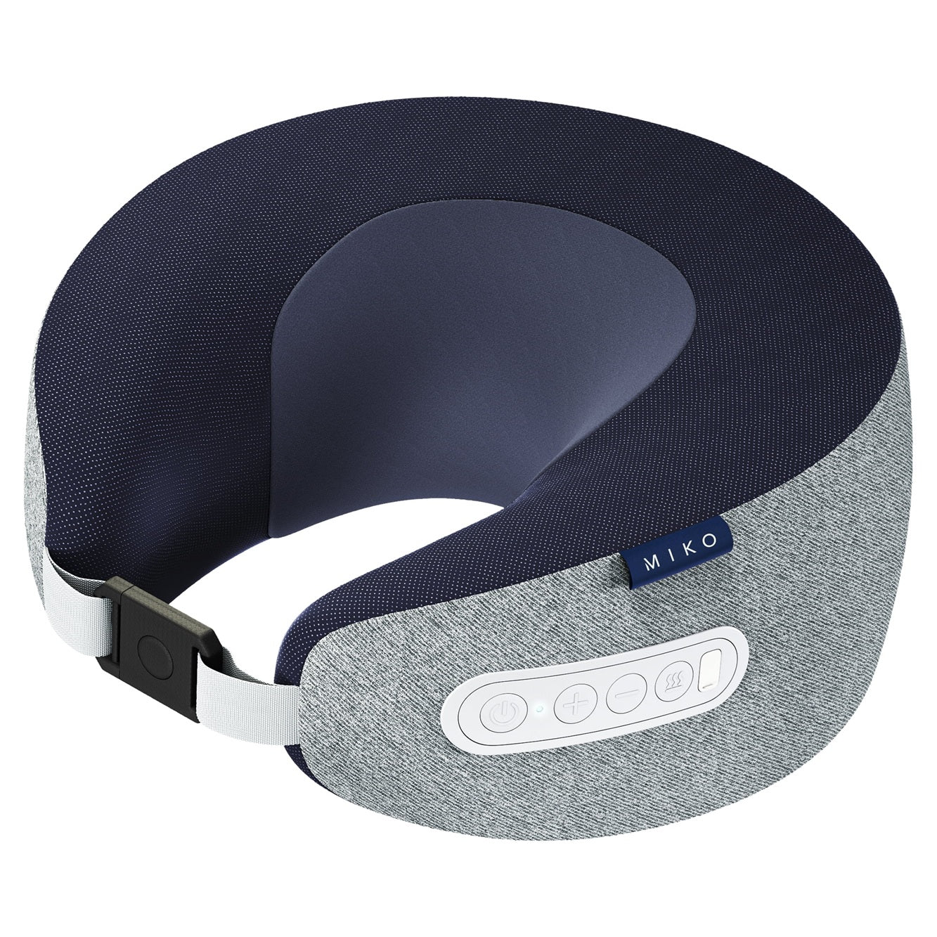 Miko Smart Neck Massager Pillow – Memory Foam Travel Pillow with Heat, Vibration & Adjustable Intensity – Portable Electric Neck Support for Pain Relief & Relaxation
