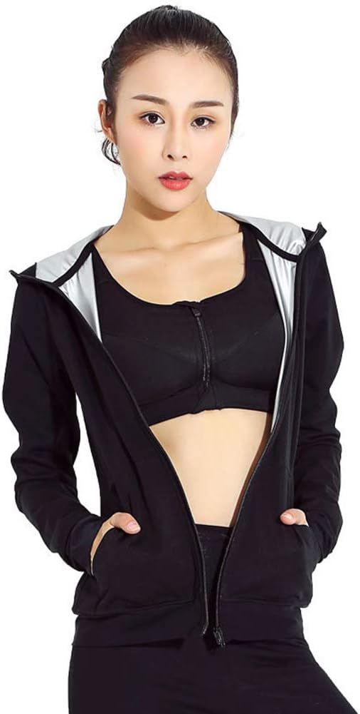 Curvear®️Sauna Suit for Women Weight Loss Sauna Jacket Workout Fitness Sweat Hooded Jacket