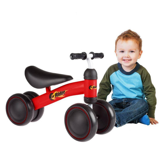 Curvear®️Children Balance Bike kids Scooter Baby Walker 1-2 Years Tricycle Bike Ride RED
