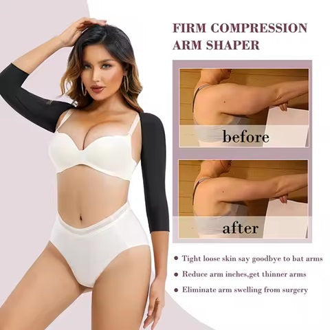 Curvear®️upper arm shaper post surgical slimmer posture corrector sleeves arm elastic compression arm shapers for women