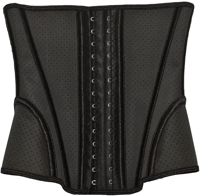 Premium Latex Waist Trainer for Women – Sweat Enhancing Corset with Hooks for Tummy Control & Hourglass Shape