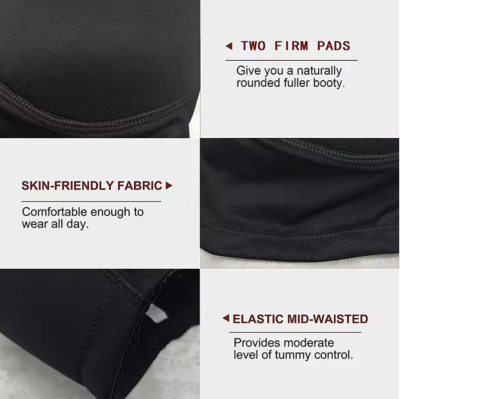 Curvear®️ Butt Lifter Padded Shapewear Hip Enhancer High Waist Trainer Thigh Slimmer Body Shapers Big Butt Pads Control Panties