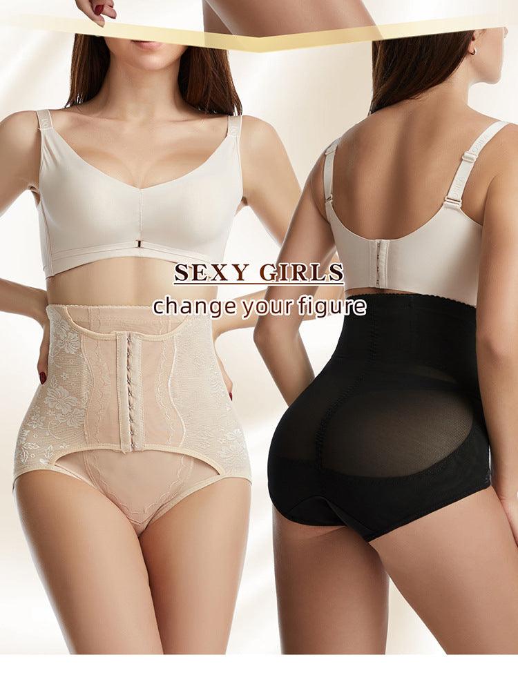 Curvear®️ Women Tummy Control, Seamless high Waist Trainer with Thong Panties, Waist Cincher Shapewear, Anti Rolling Tummy Tucker, Invisible Shaping Shaper