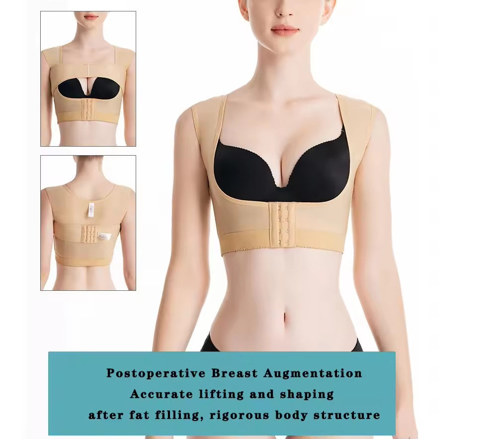 Curvear®️Push Up Bra, Shapewear Women Posture Corrector, Chest Support Lifter Tops Vest Shaper, Underwear Invisible Postpartum Shapewear