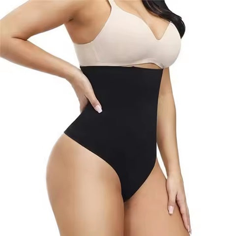 Curvear®️Women's High Waist Butt Lifter T-back Underwear Compression Thongs Breathable Fabric Body Shapers with Tummy Control