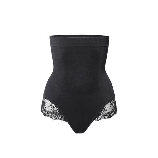 Curvear®️Women's Sexy Lace Panties High Waist Black Briefs Plus Size Underwear Gift