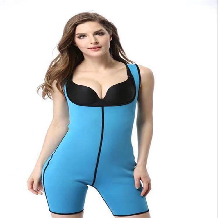 Curvear®️Waist Cincher Weight Loss Ultra Sweat Body Shapers Stretch Gym Exercise Hot Neoprene Waist Training Corsets Women's Full Body Shaper Sport Sweat Thermo Neoprene Enhancing Bodysuit