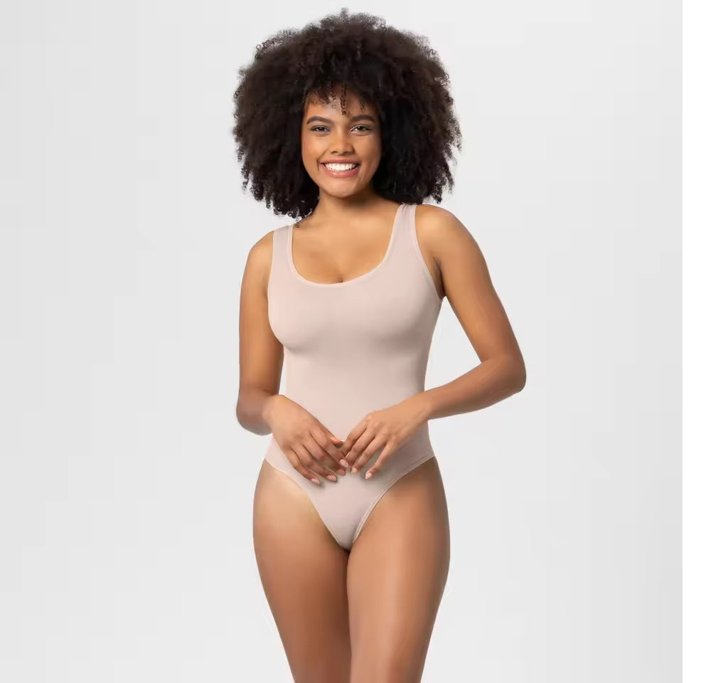 Curvear®️Corset Shapewear Jumpsuit Bodybuilding Waistcoat Seamless Large Size T-shaped Lose Weight Close-fitting Body Shaping Backless