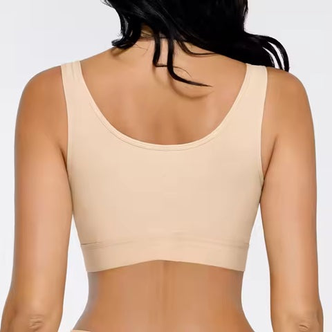 Curvear®️Women One Piece Seamless Reversible Wireless Comfort Bust Support Front Buckle Shaper Bra for Women Shapewear