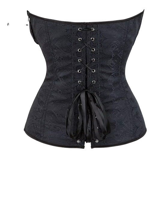 Satin Lace Corset Top for Women – Strapless Bustier Blouse with Ruffle Detail | Elegant Party & Evening Wear