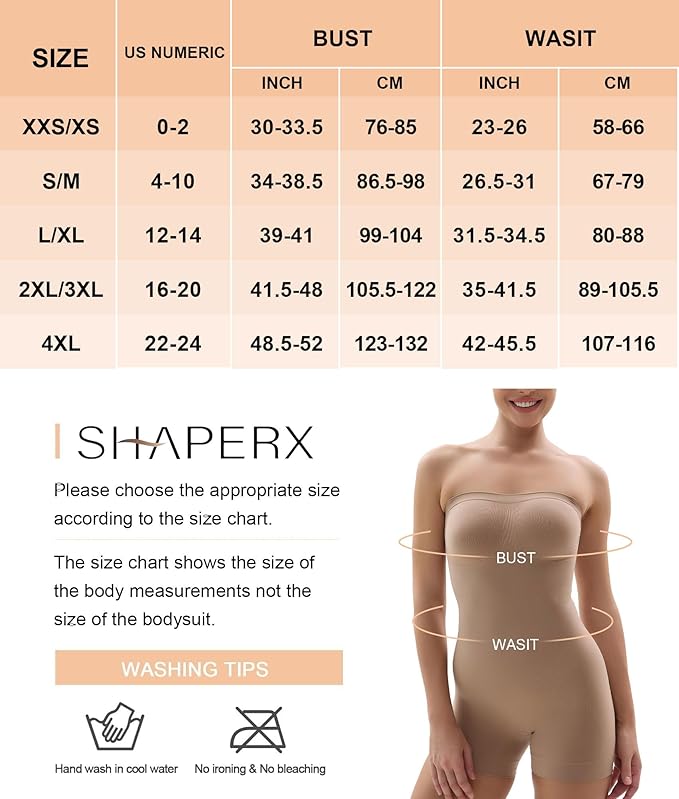 Curvear®️Strapless Shortie Bodysuit for Women Tummy Control Shapewear Seamless Sculpt Body Shaper with Removable Straps