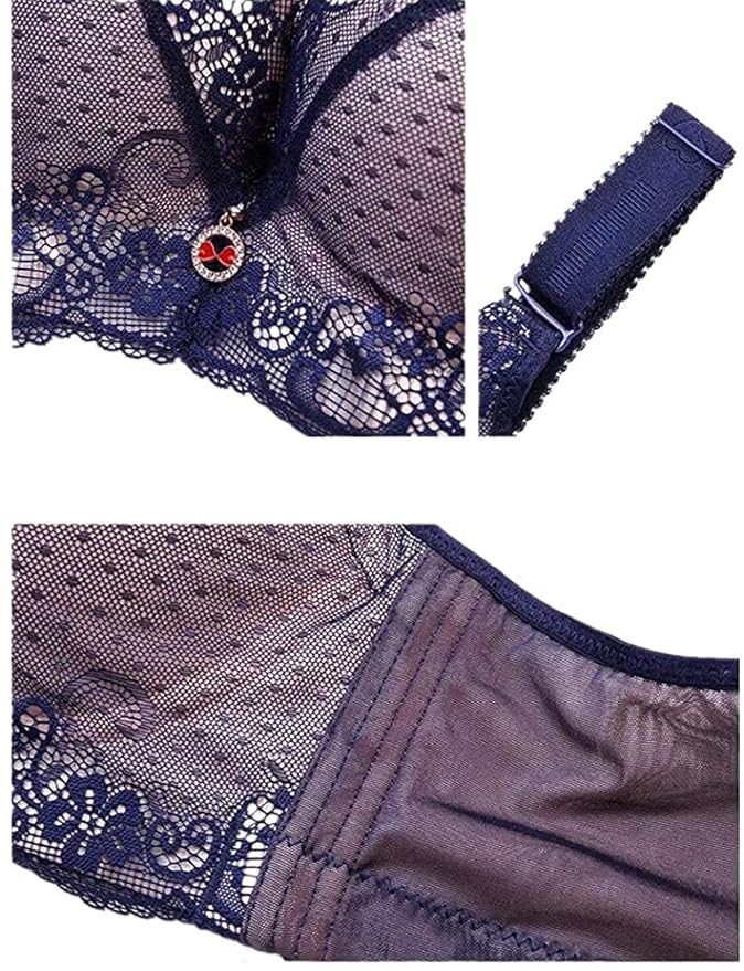 Curvear Sexy Women's Padded Push-Up Bra with Soft Lace and Underwire for Enhanced Cleavage and Comfort