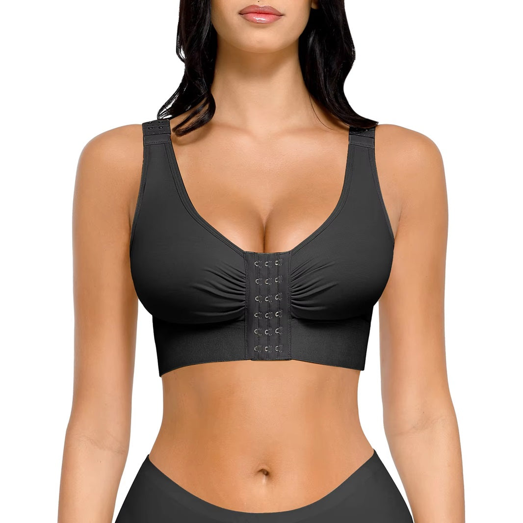 Curvear®️Women One Piece Seamless Reversible Wireless Comfort Bust Support Front Buckle Shaper Bra for Women Shapewear