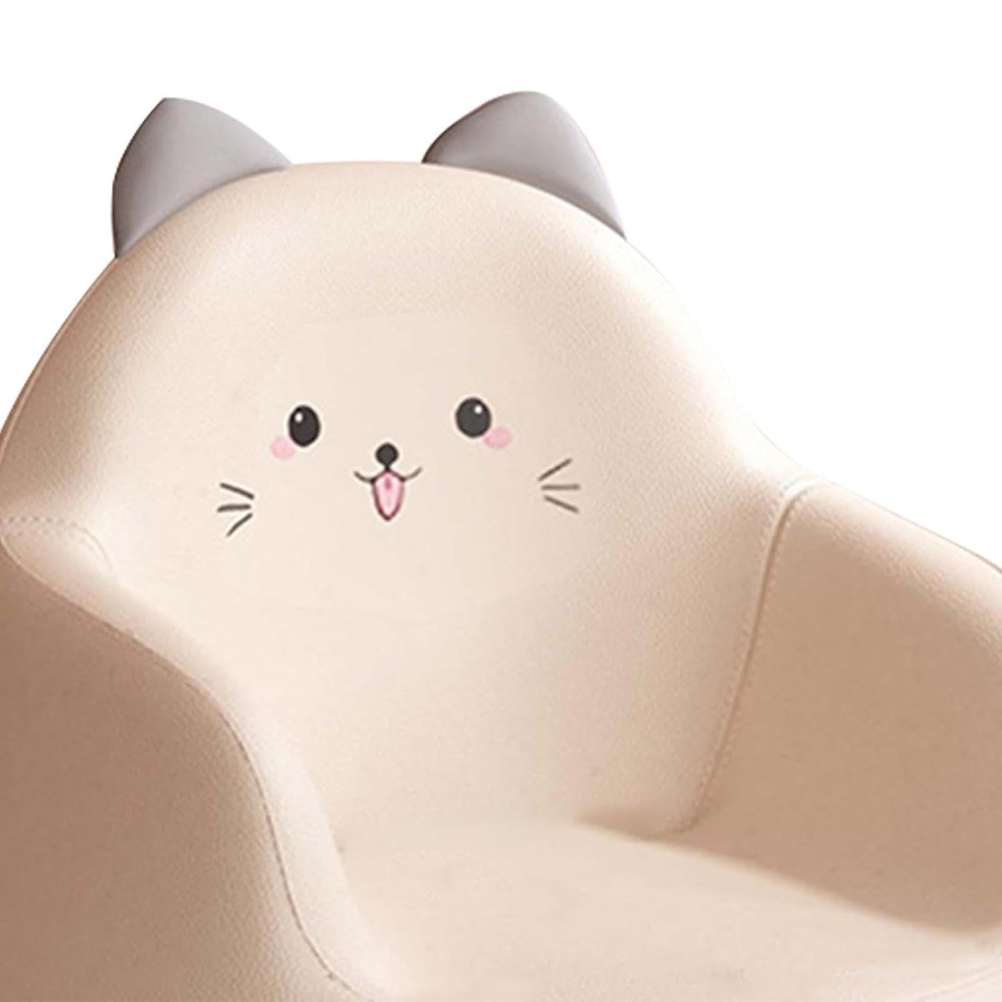 Kids Cute Cat Sofa Chair – Toddler Armchair with Ears & Face Design, Soft PU Leather, Lightweight & Comfy Seating for Boys & Girls – Nursery, Playroom, Bedroom Furniture