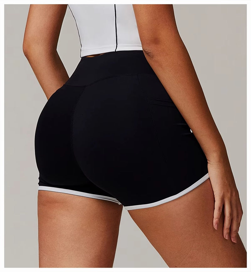 Curvear®️Yoga Shorts High Waist Hip Lift Waist Shaping Sports Pants Fitness Outer Shorts for Women