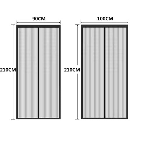 CURVEAR Premium Magnetic Screen Door with Lace Top – Hands-Free Mesh Curtain