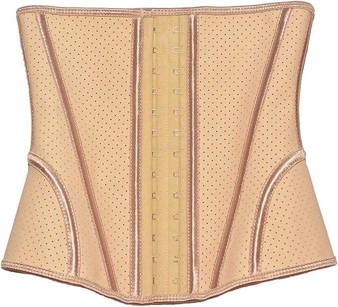 Premium Latex Waist Trainer for Women – Sweat Enhancing Corset with Hooks for Tummy Control & Hourglass Shape