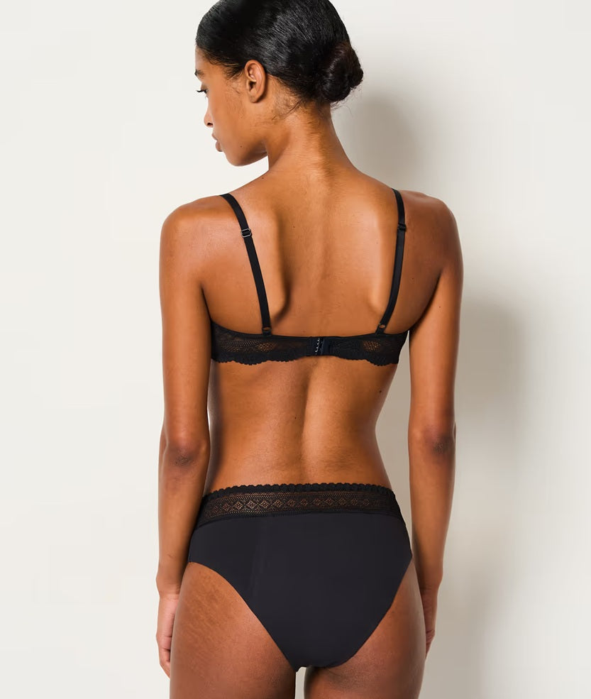 Women's High Waisted Cotton Briefs with Lace Trim – Soft Stretch Full Coverage Underwear, Breathable Tummy Control Panties