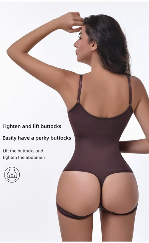 Curvear®️Women High Compression Shapewear Abdominal Control Trainer Adjustable Seamless Thong Hip Lifting Full Body Shapewear