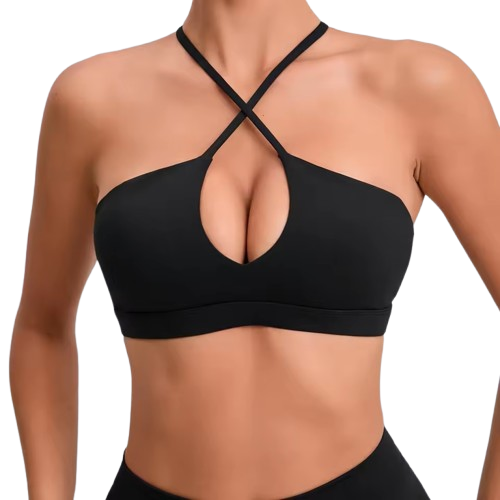 Curvear Women's Padded Cross Back Breathable Sports Bra for Gym, Yoga & Running, Offering Ultimate Comfort and Support