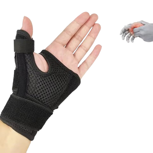 Curvear Flexible Wrist Thumb Support Brace, Tendonitis Splint, Arthly Thumb Protector, Fits Right Hand and Stores Hand, 1PC