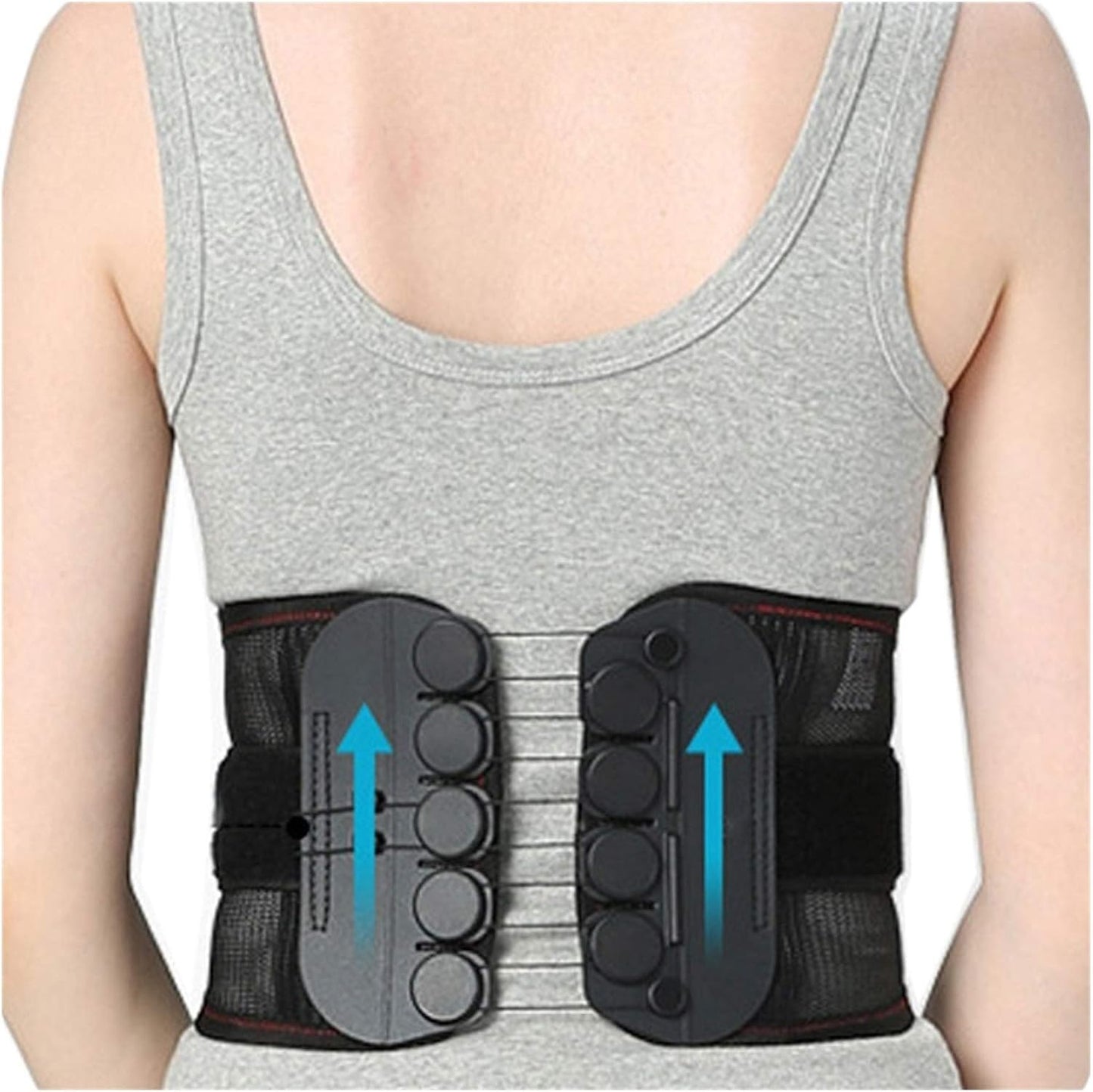 Curvear Back Pain Brace, Compression Belt for Lower Back Pain Relief - Adjustable Pulley Back Brace, Bulging Disc Corset Back Supports Waist Belt - Lumbar Support Brace