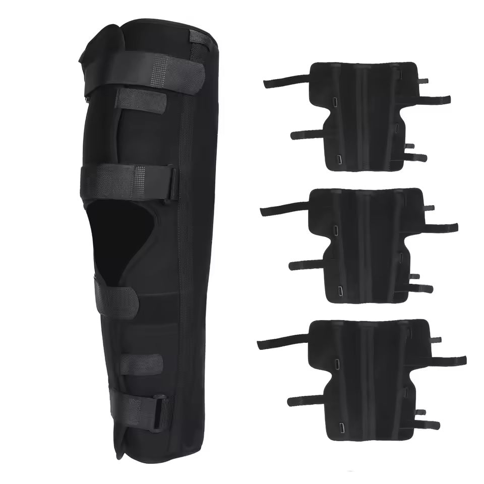 Curvear Adjustable Knee Brace, Bath Immobilizer, Comfortable Support, Practical Brace with Four Adjustable Straps
