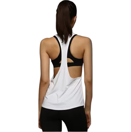 Curvear Women's Racerback Fiber Yoga Shirt Sports Shirt Athletic Fitness Precious Y-Stripe Workout Running Pilates 2 Pack