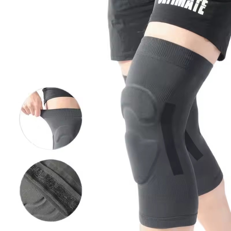 Curvear Knee Compression Brace with Patella Gel Pads for Workout & Arthritis Relief, ACL Support, 1 Pair