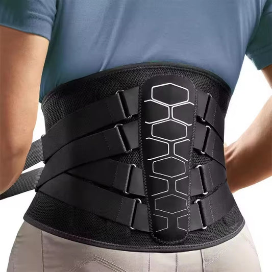 Curvear Support Belt for Lower Back Pain Relief, Medical Grade Back Brace with Lumbar Pad for Women & Men, Anti-skid Lumbar Support for Herniated Disc