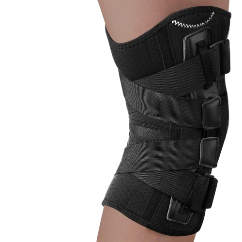 Curvear Professional Hinged Knee Brace, Medical Knee Support with Removable Dual Side Stabilizers for Knee Pain, Arthritis, Meniscus Tear, Swollen, Injury Recovery, Joint Pain Relief, ACL. Men & Women