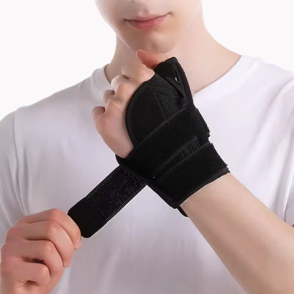Curvear Flexible Wrist Thumb Support Brace, Tendonitis Splint, Arthly Thumb Protector, Fits Right Hand and Stores Hand, 1PC
