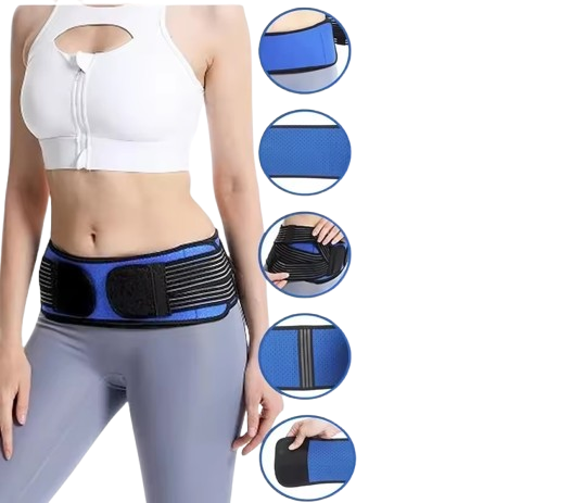 Curvear Sacroiliac Hip Belt for Lower Back & Leg Pain Relief, Supports SI Joint Dysfunction, Pelvic Stability, and Sacral Nerve Pain
