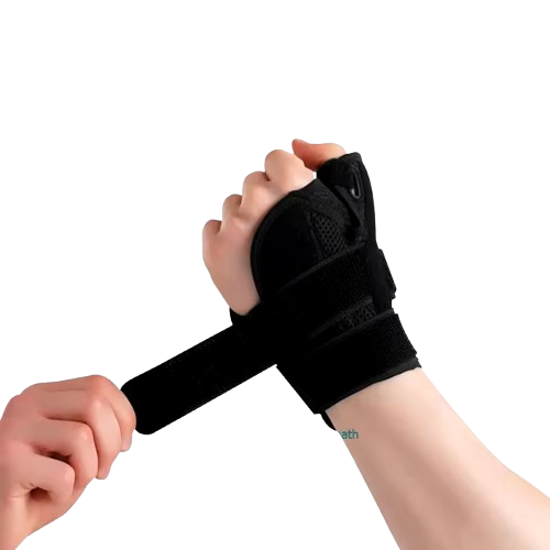 Curvear Flexible Wrist Thumb Support Brace, Tendonitis Splint, Arthly Thumb Protector, Fits Right Hand and Stores Hand, 1PC